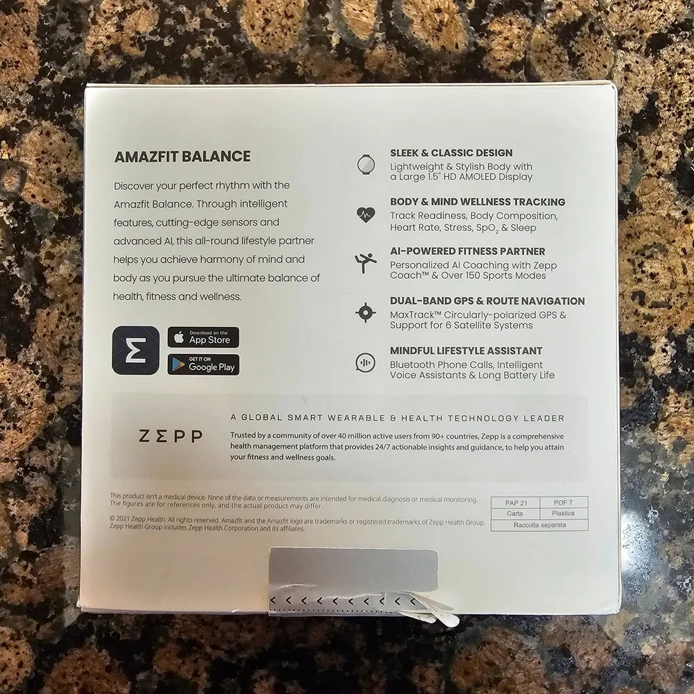 Amazfit Balance Smartwatch, AI Fitness Coach, Sleep Tracker, Running Smart Watch